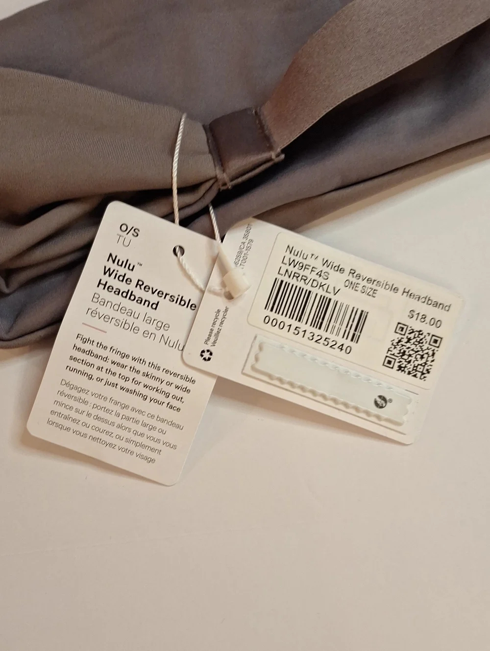 Lululemon Wide Reversible Headband